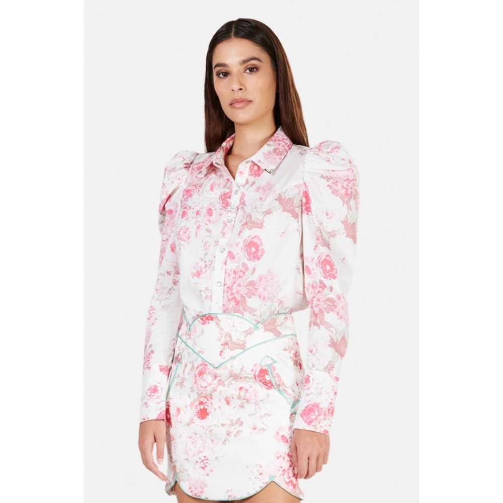 For Love & Lemons Saratoga Floral Blouse - Picture 2 of 9